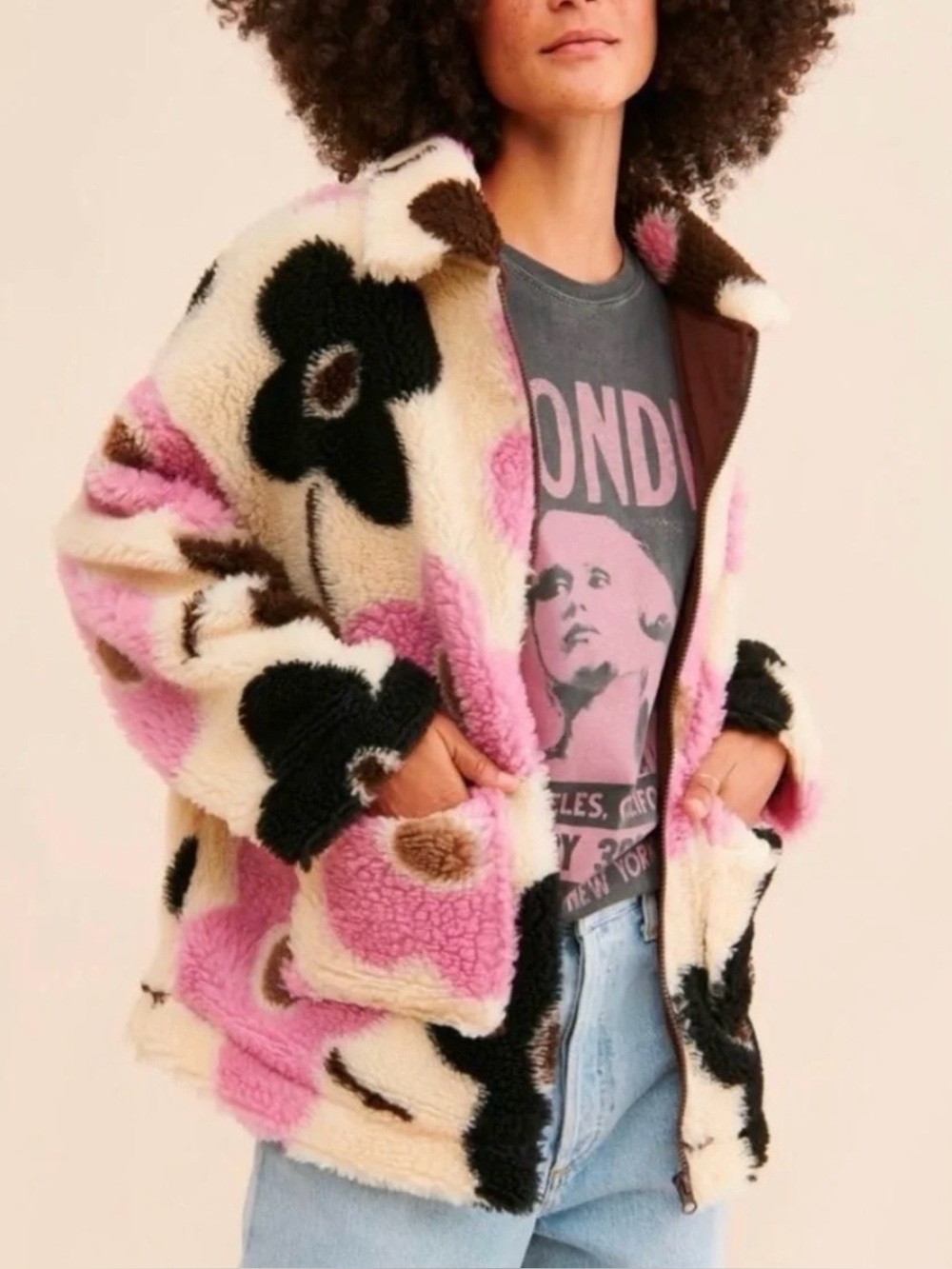 Damson Madder floral fleece jacket